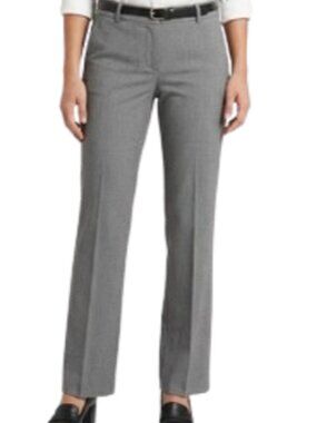 Banana Republic Logan Trousers Professional Gray Mid-Rise Straight Leg, size 12